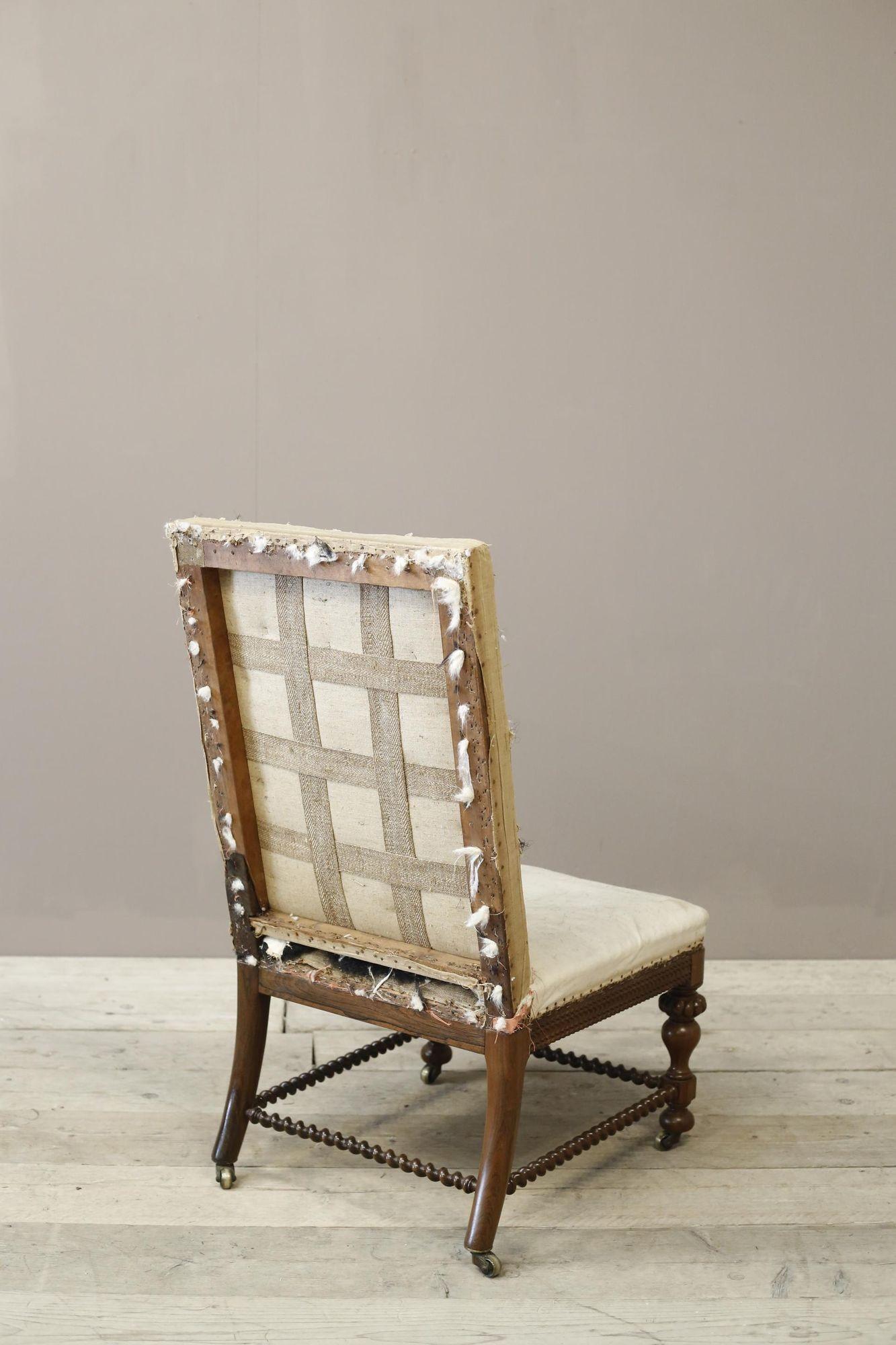 Large Regency rosewood slipper chair 1