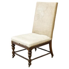 Antique Large Regency rosewood slipper chair