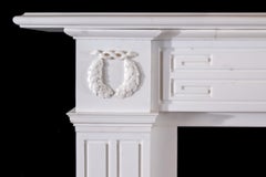 Large Regency Statuary Marble Fireplace