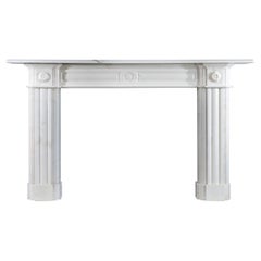 Large Regency Statuary Marble Fireplace Mantel