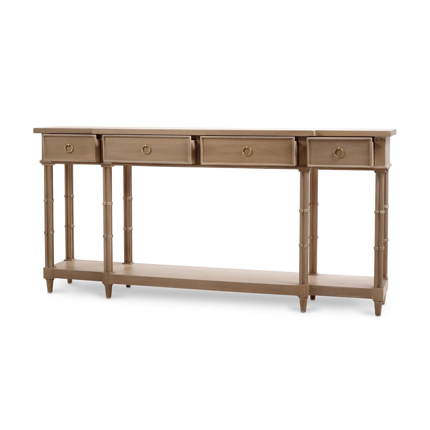 Asian Large Regency Style Console Table For Sale