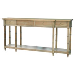 Large Regency Style Console Table in Fruitwood Finish