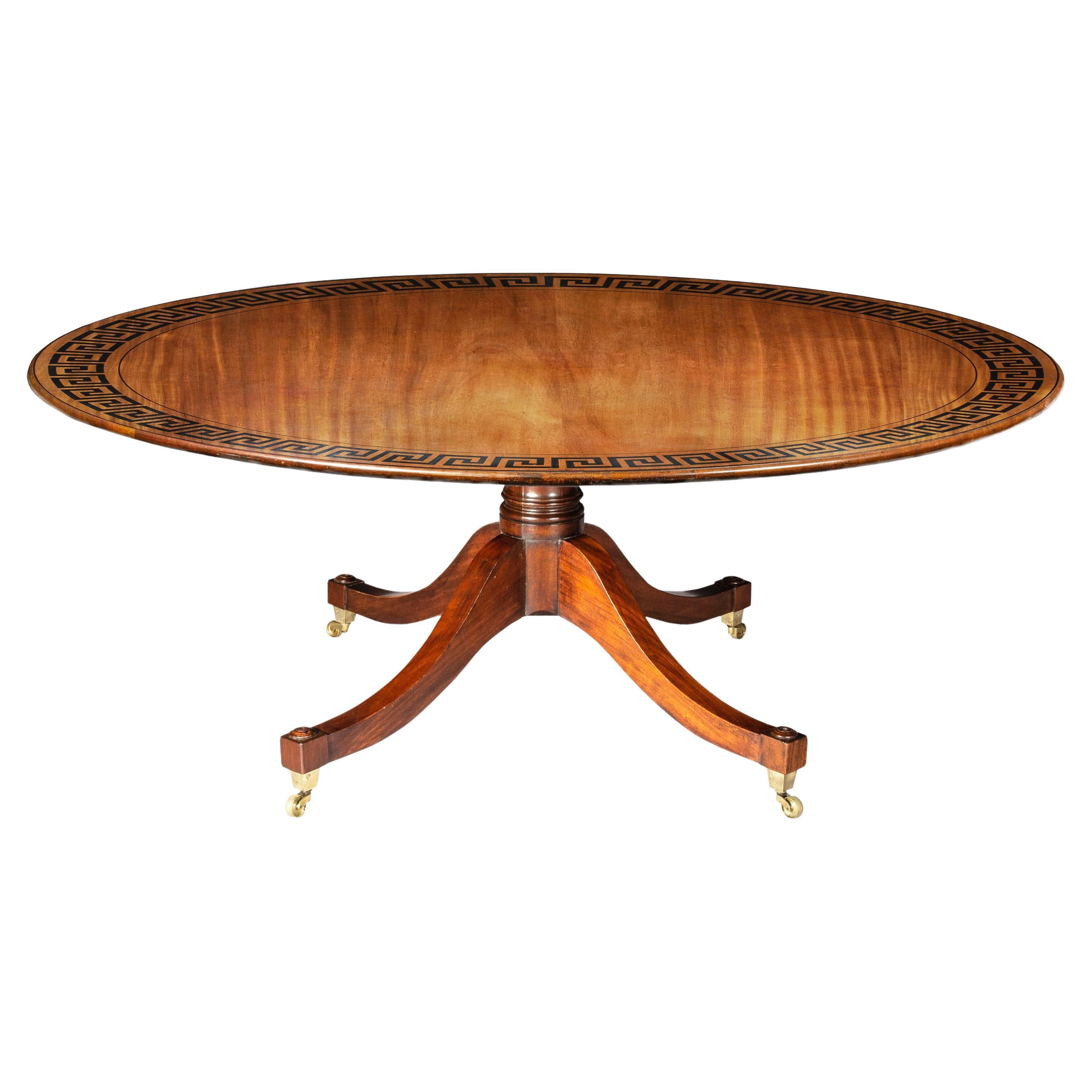 Large Regency Style Dining Table, Sits 8–10 People For Sale