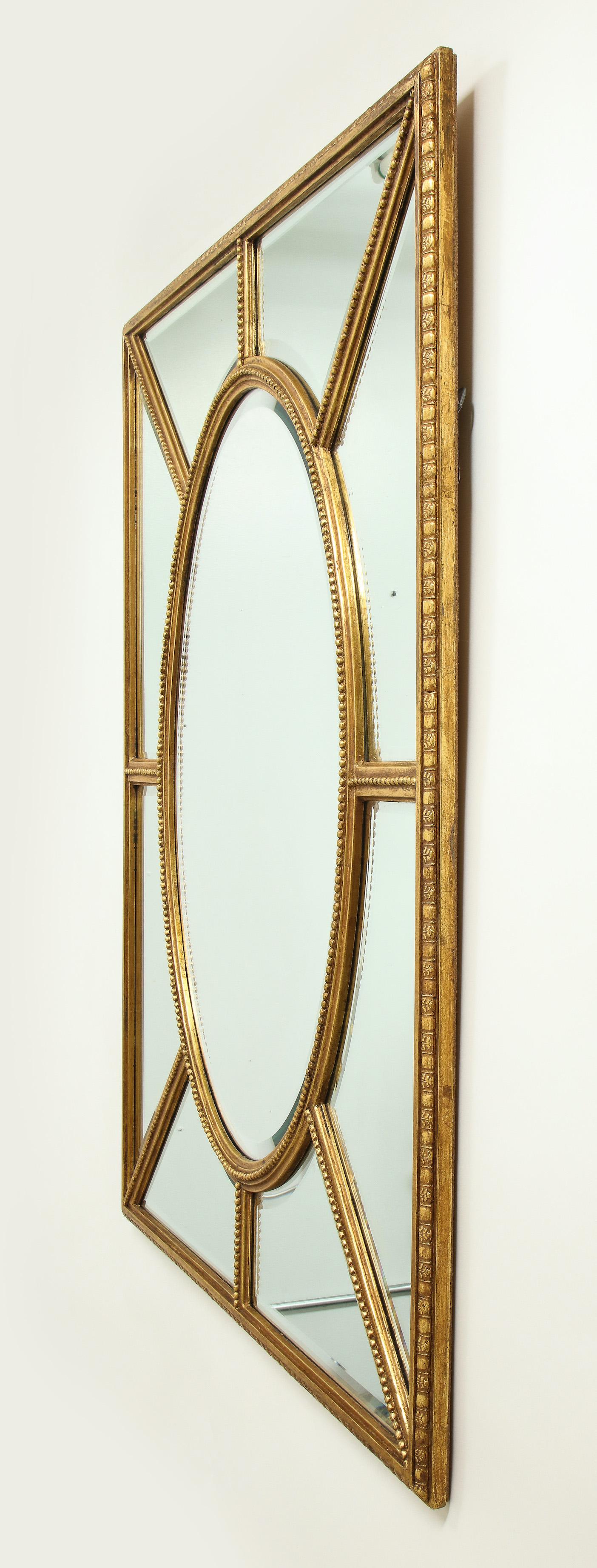 20th Century Large Regency Style Giltwood Mirror