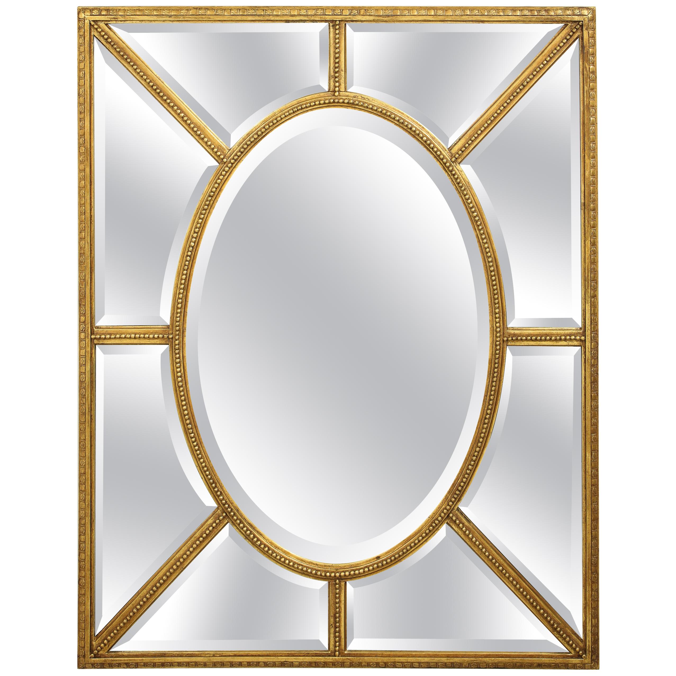 Large Regency Style Giltwood Mirror