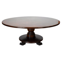Large Regency Style Mahogany Circular Dining Table