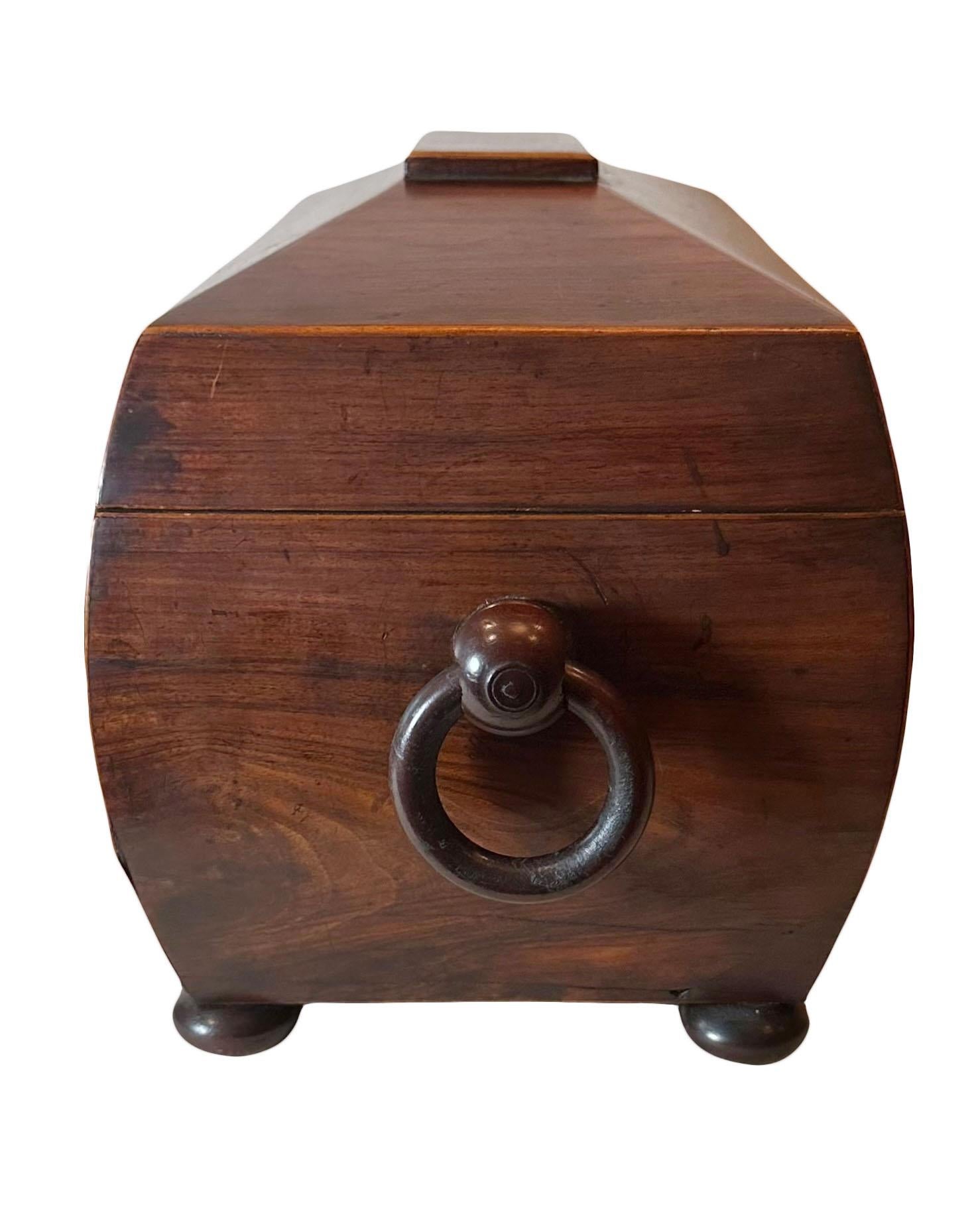 Mahogany Large Regency Tea Caddy For Sale