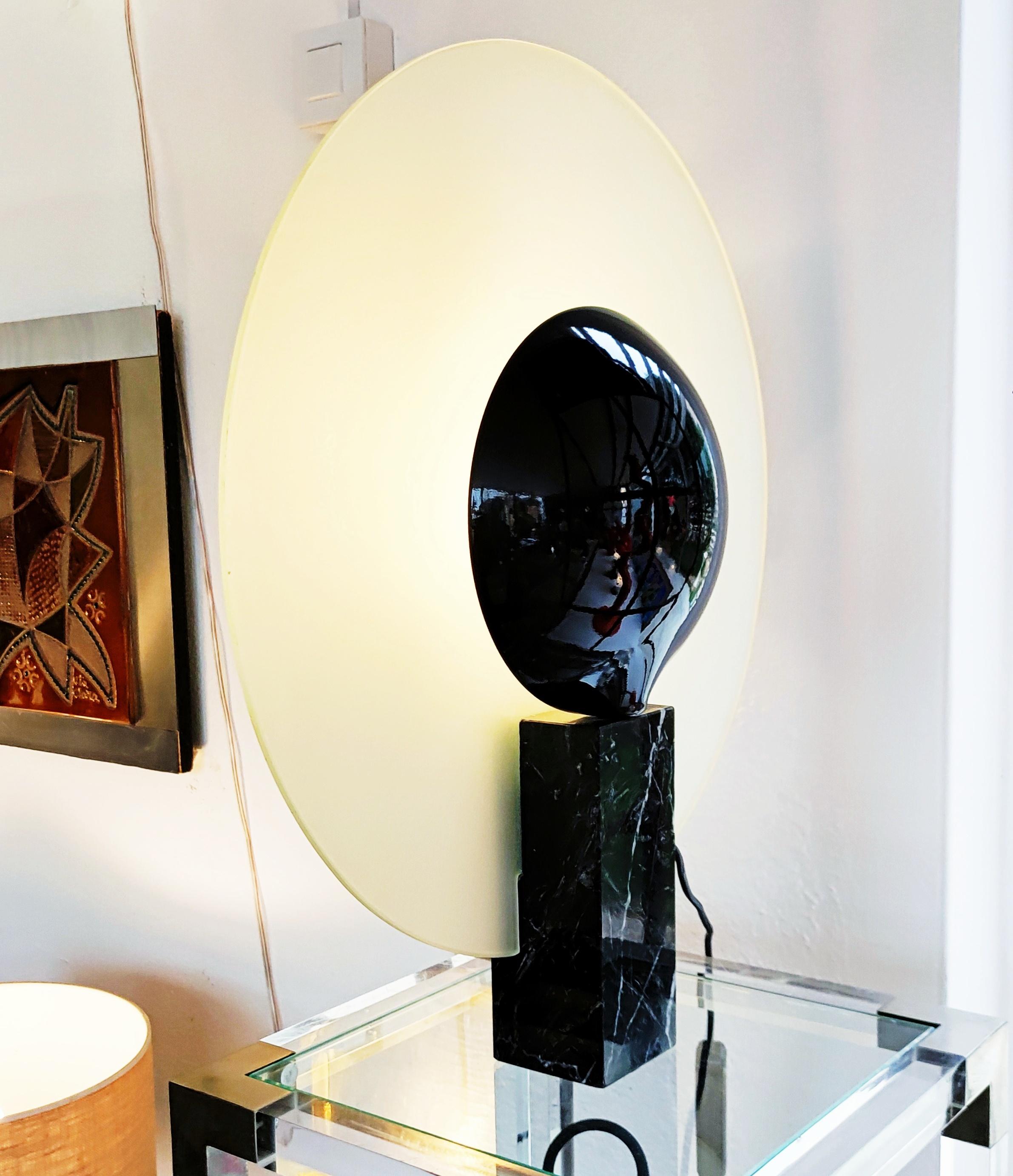 Large Relco Milano Marble Table Lamp, Italy 1970s For Sale 9