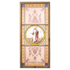 Grande vetrata antica religiosa