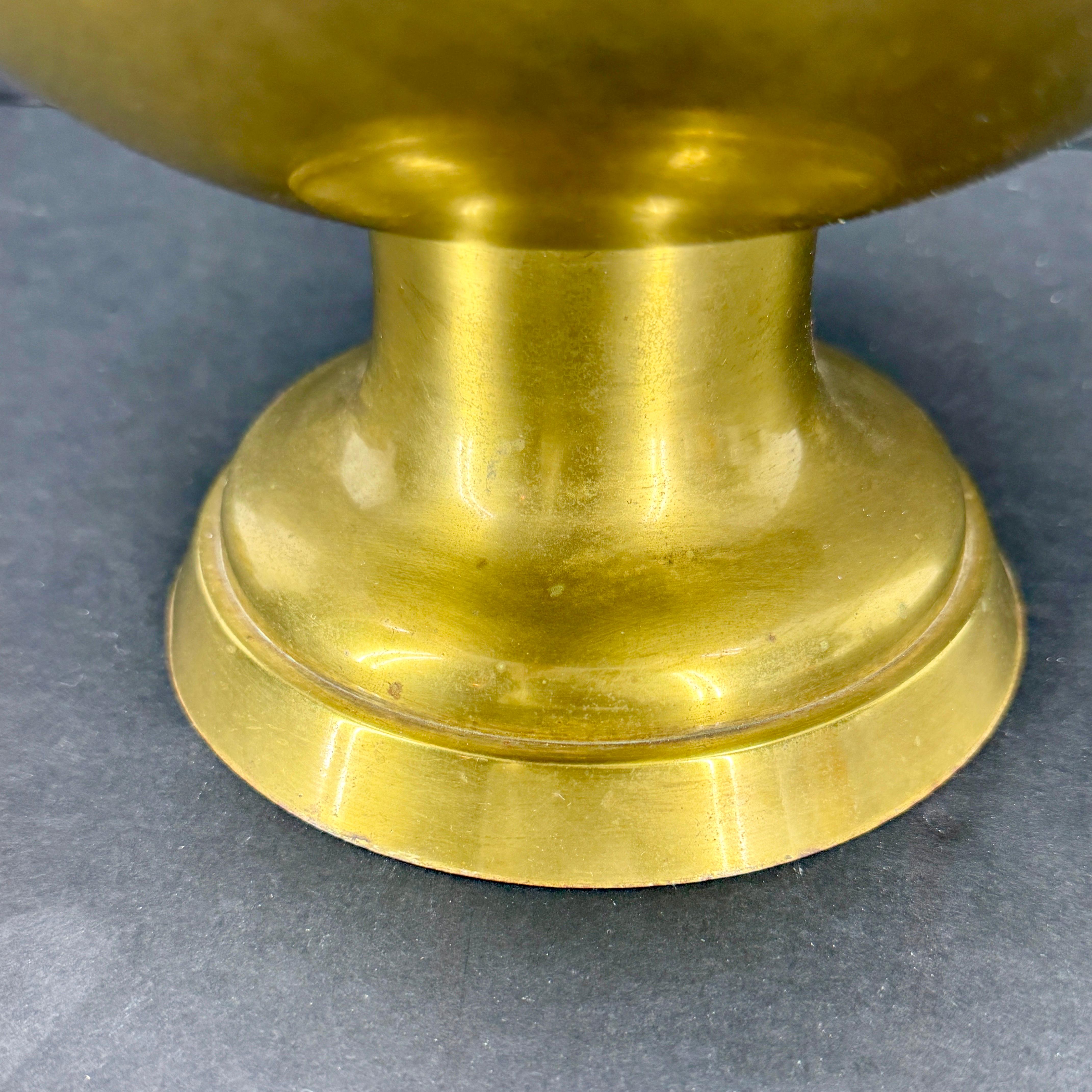 Large Religious Gothic Brass Water Jug Marked Roosevelt For Sale 2