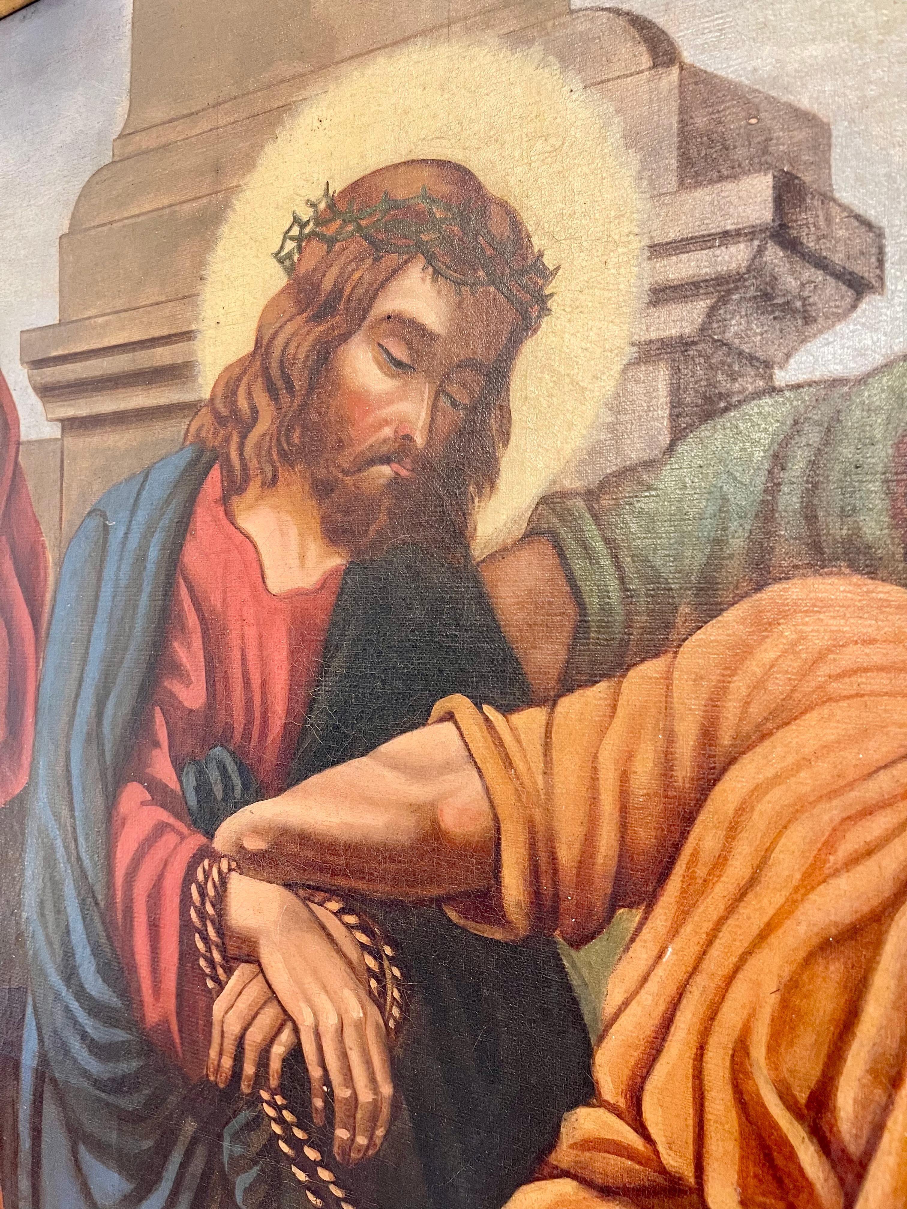 Großes religiöses Gemälde: Die Hinrichtung Jesu durch Pontius Pilate, 19. Jahrhundert im Angebot 3