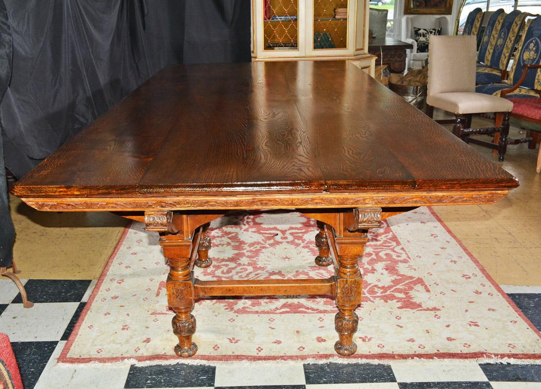 Hand-Crafted Large Renaissance Revival Style Dining Table