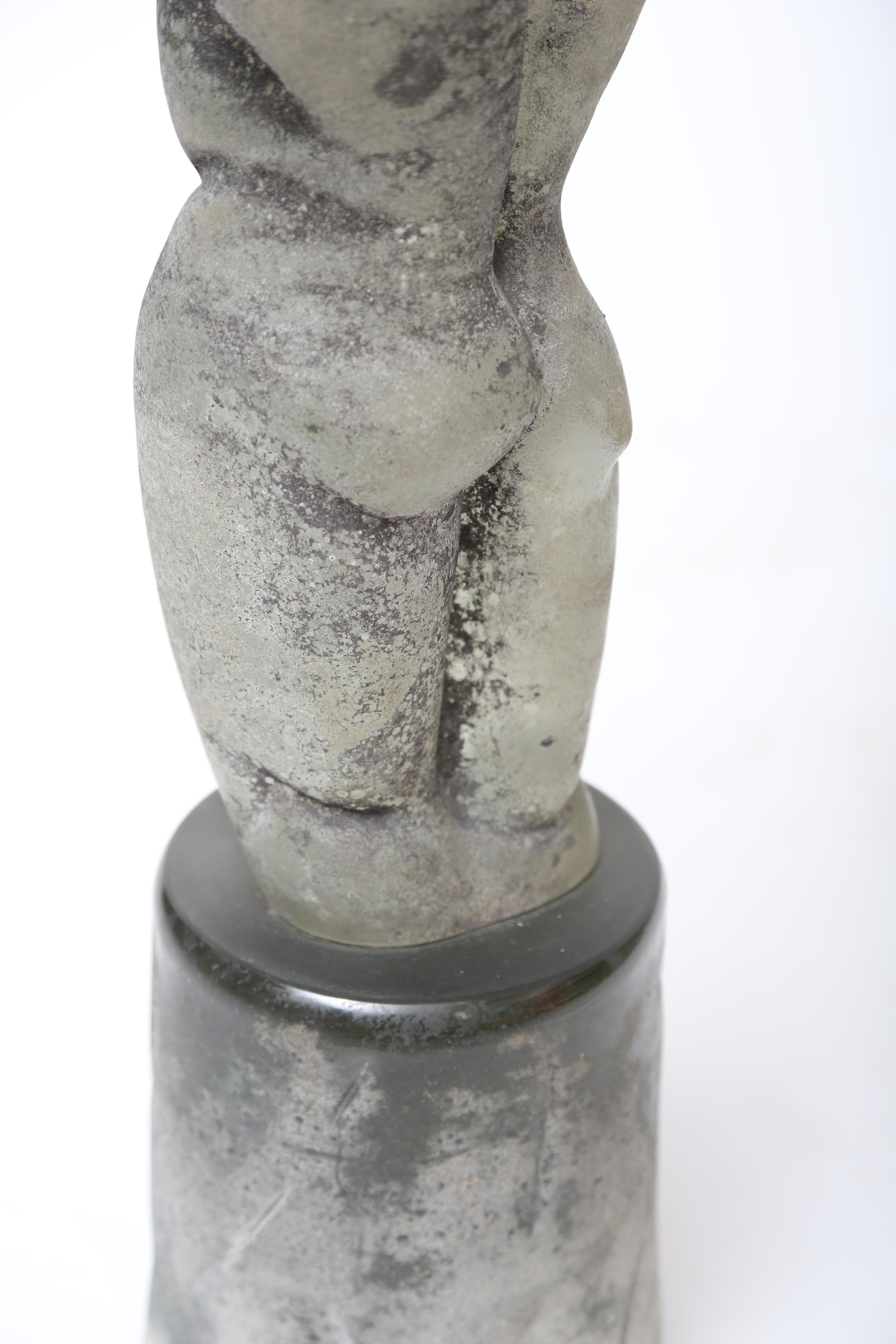 Scultura in vetro grande Renato Anatra Scavo in vendita 2