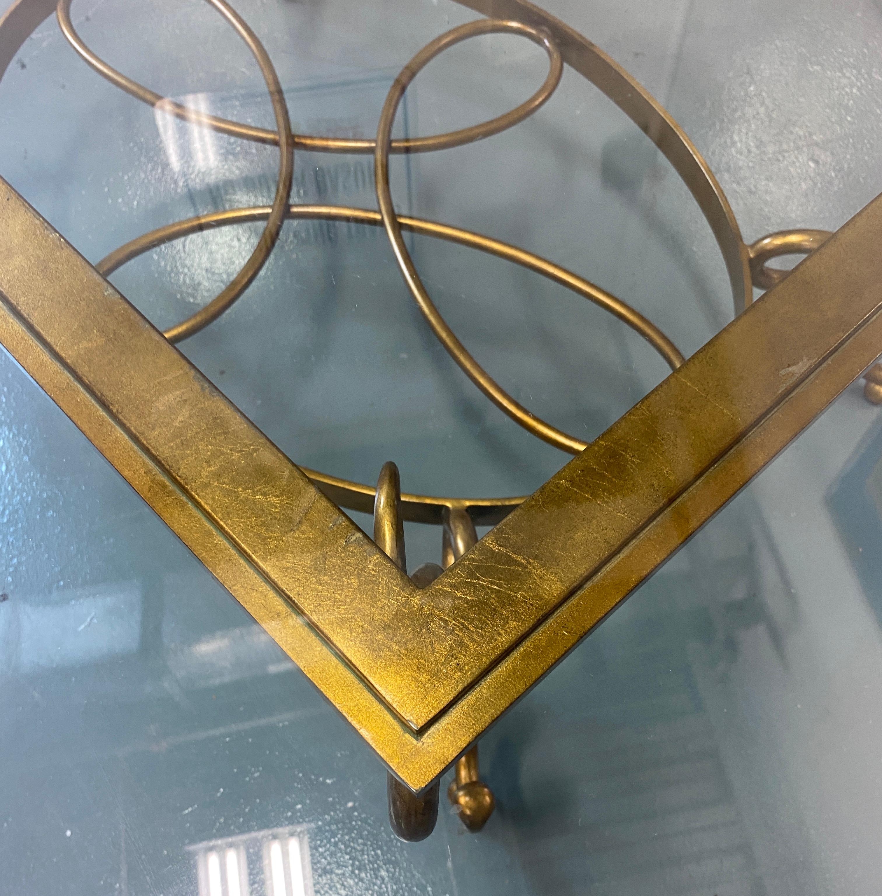 Mesa baja grande de hierro estilo René Prou o Cocktail Tables francesa de los años 40 Francés en venta