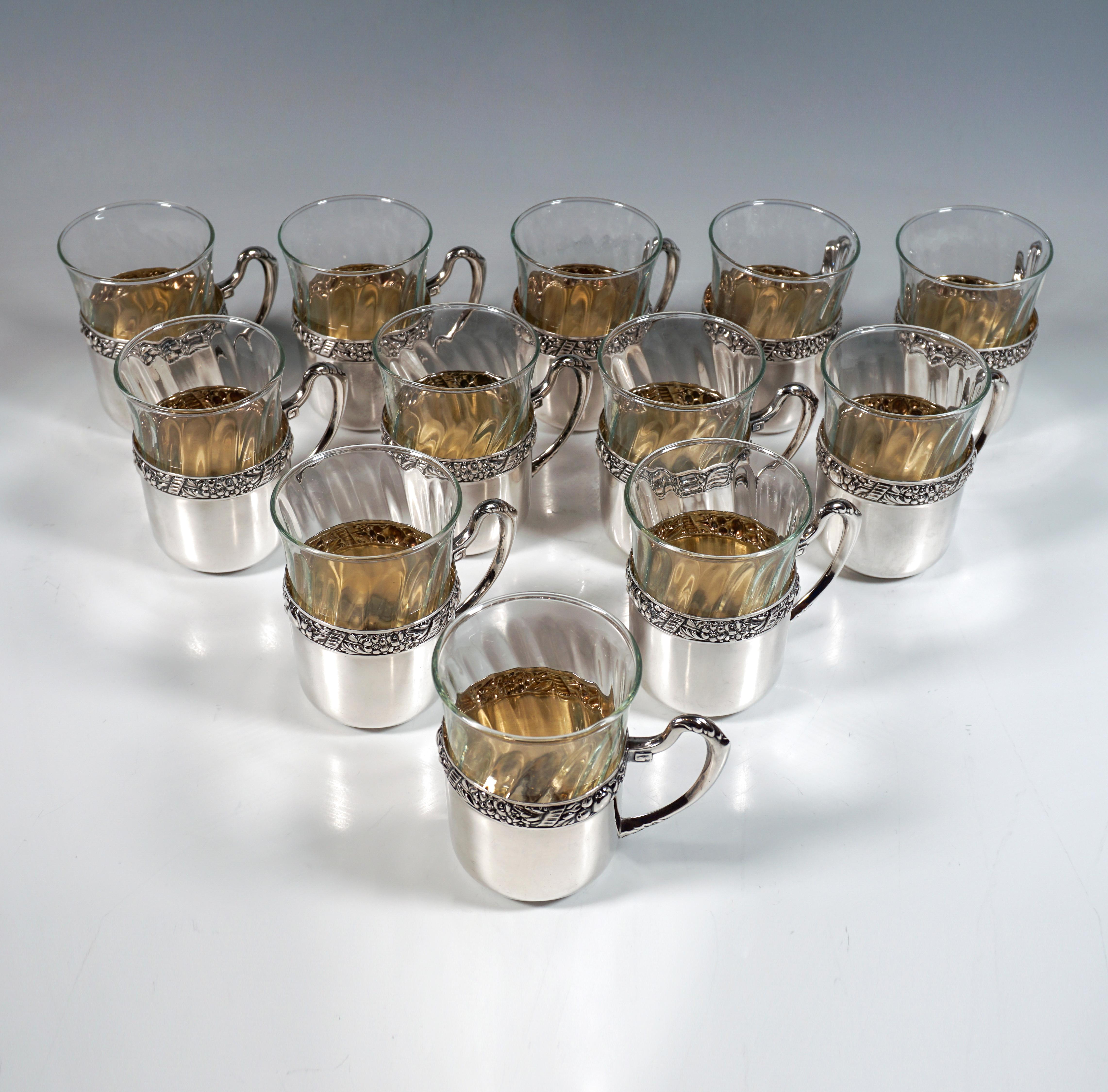 Large Representative Art Déco Punch Set for 12 People, Theodor Mueller, Germany 2