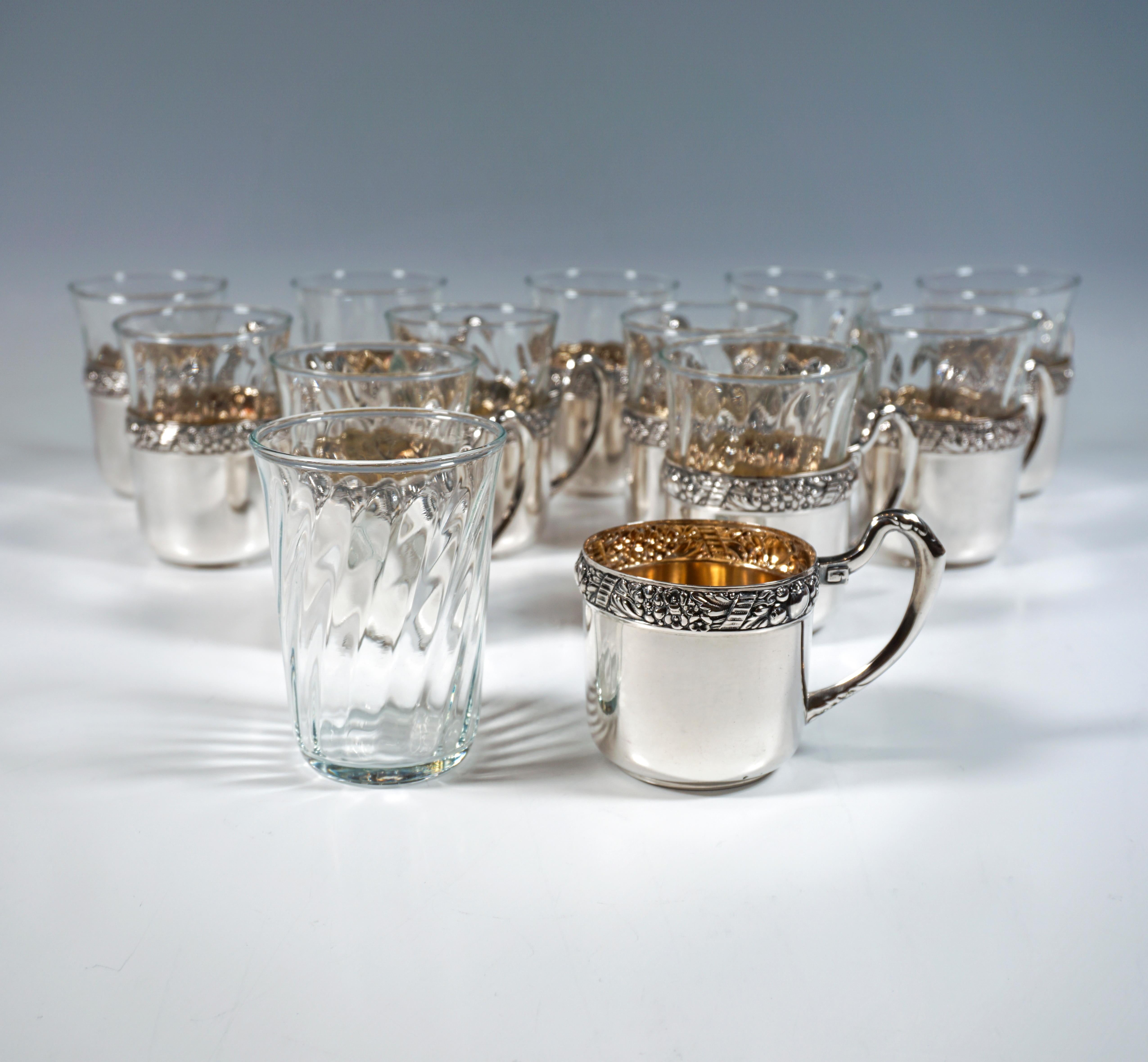 Large Representative Art Déco Punch Set for 12 People, Theodor Mueller, Germany 3