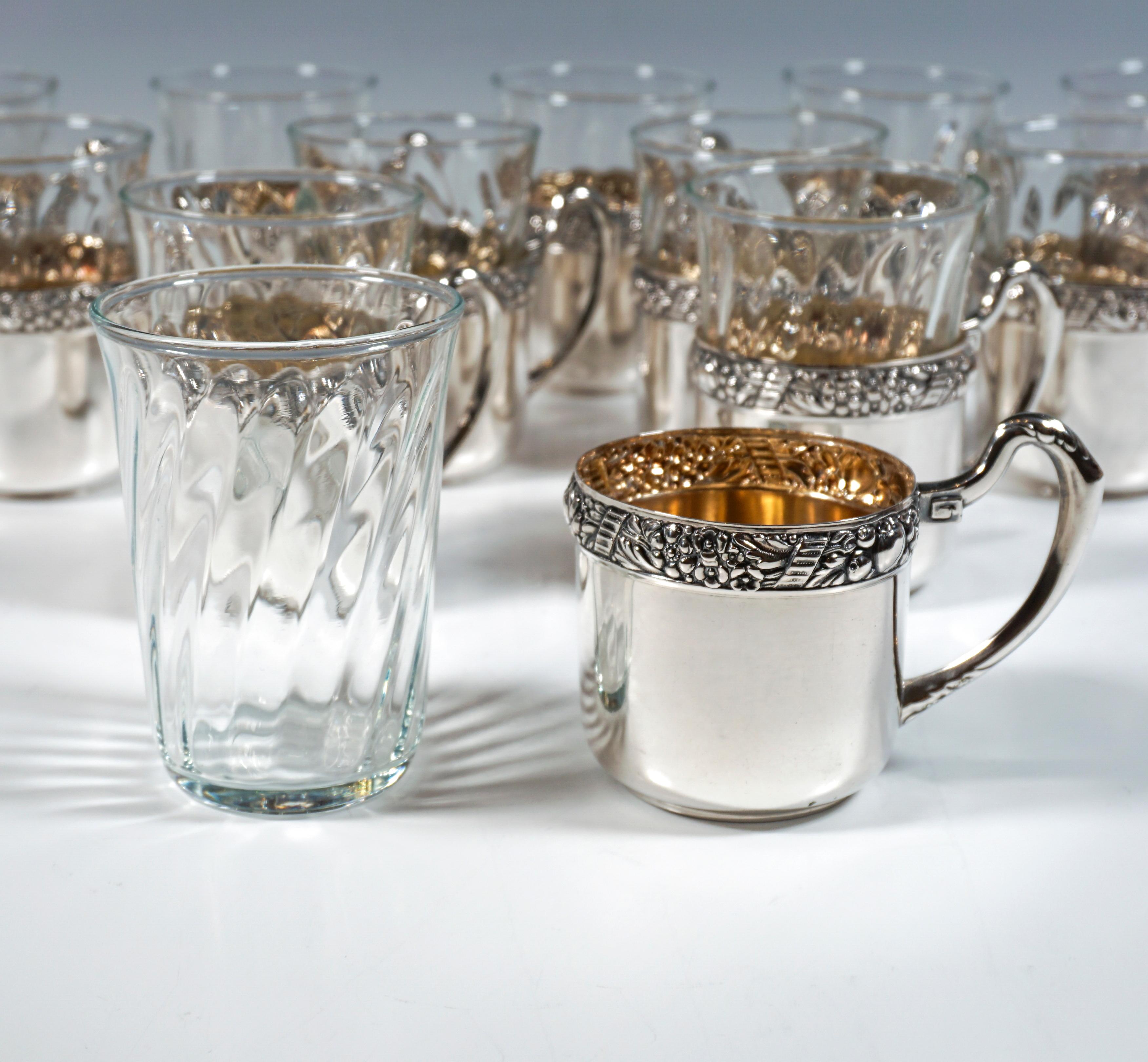 Large Representative Art Déco Punch Set for 12 People, Theodor Mueller, Germany 4