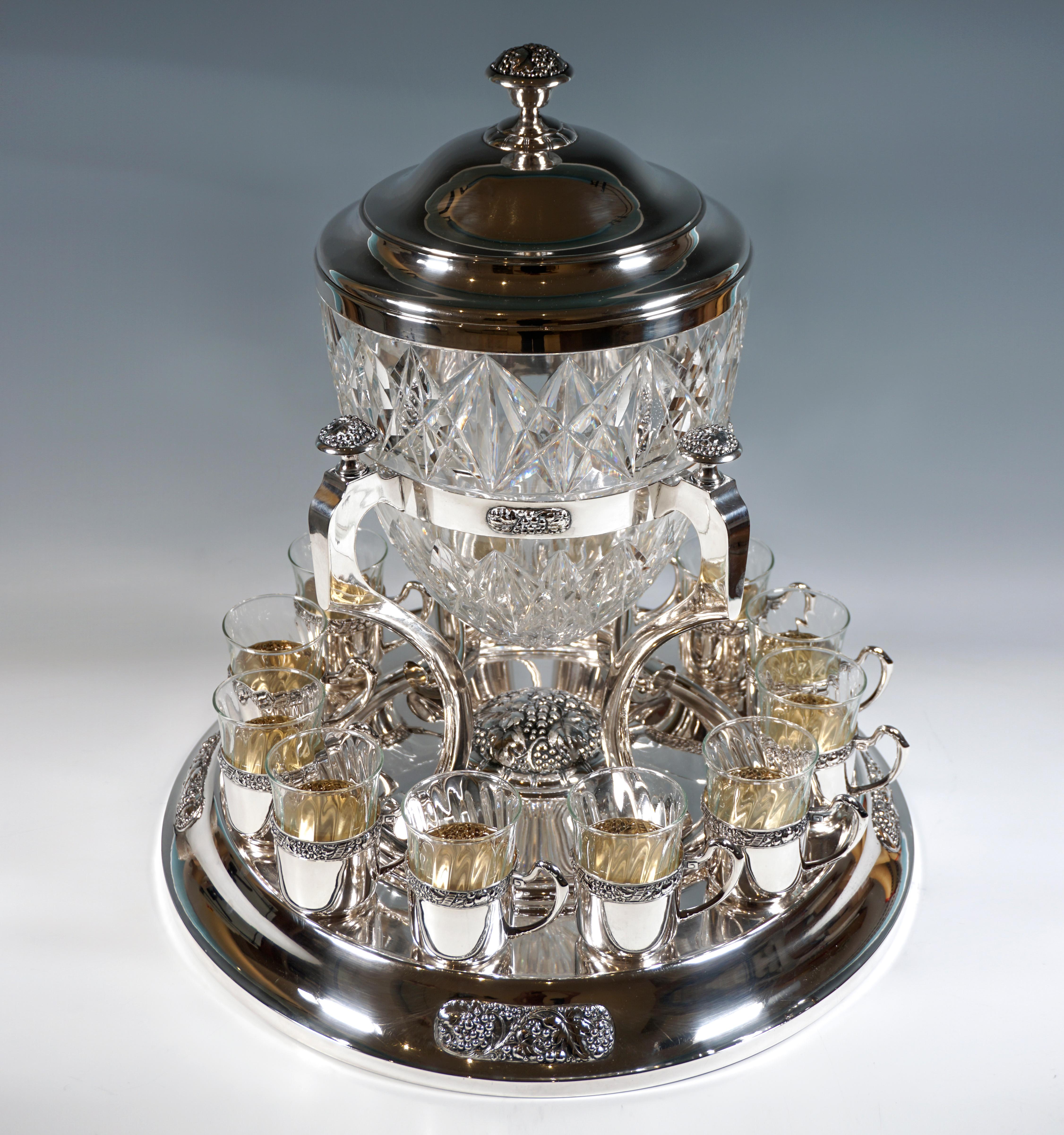 art deco punch bowl