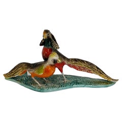 Large Reproduction of Ceramic Pheasants, Italy, 1950s