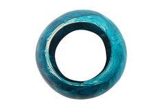 Large Resin Boulder Bangle in Moody Blue