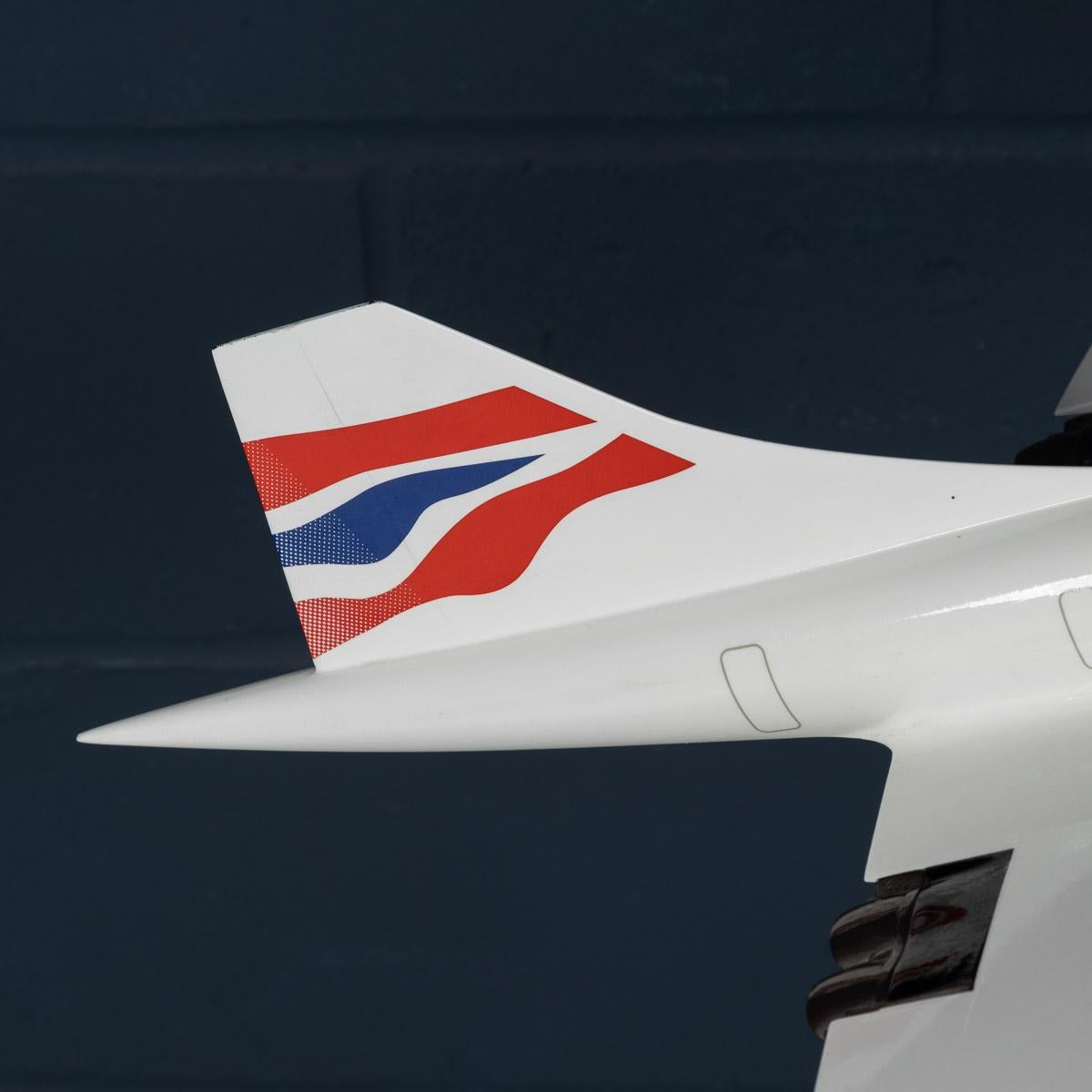 English Large Resin Concorde Model Made by Space Models, England, circa 1990