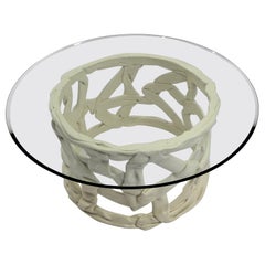 Large Resin Ribbon Coffee Cocktail Table in the Style of Tony Duquette