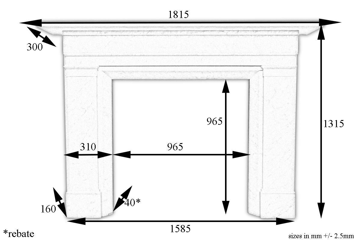 European Large Restored Early Victorian Carrara Marble Fireplace Surround