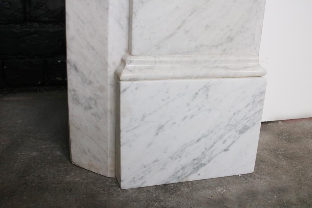 Large Restored Early Victorian Carrara Marble Fireplace Surround 2