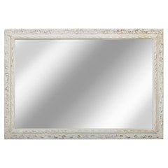 Large Reticulated Victorian Style White Mirror