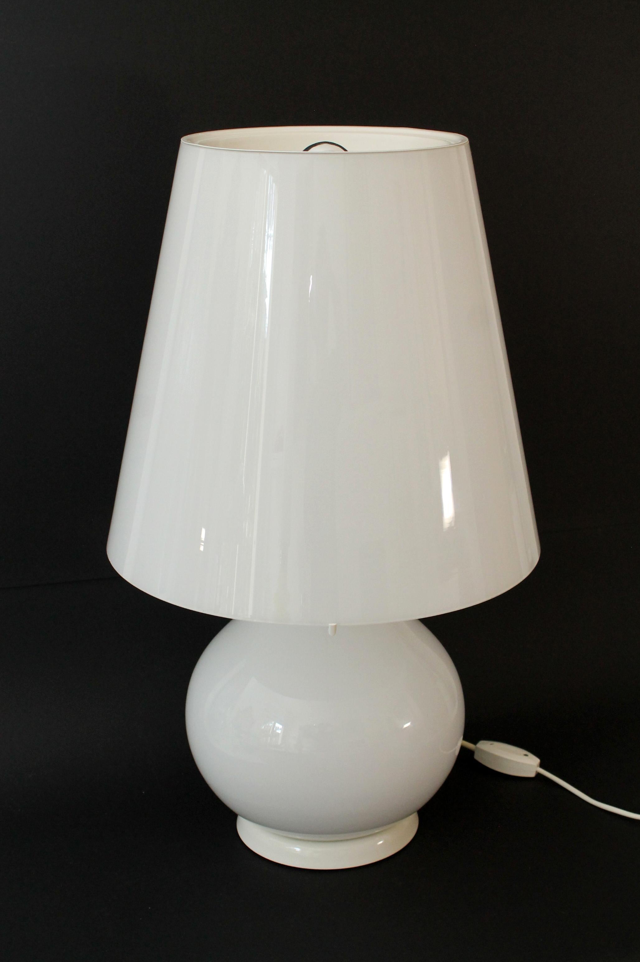 GRANDE lampe à poser rétro décor Murano - 3 voies par AV Mazzega (69hx40cm) Pièce rare ! en vente 6