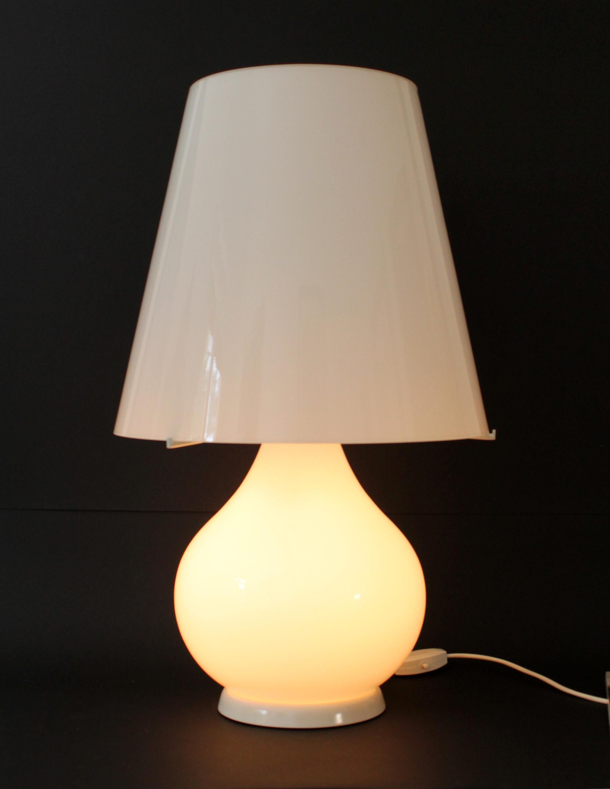 Fait main GRANDE lampe à poser rétro décor Murano - 3 voies par AV Mazzega (69hx40cm) Pièce rare ! en vente