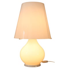 GRANDE lampe à poser rétro décor Murano - 3 voies par AV Mazzega (69hx40cm) Pièce rare !