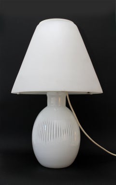 Grande paralume da tavolo retrò di Murano (disposizione a 3 vie) di F. Fabbian (66hx40dx23b cm)