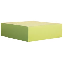 Large Vintage Retail Display Pedestal, Split Pea Green