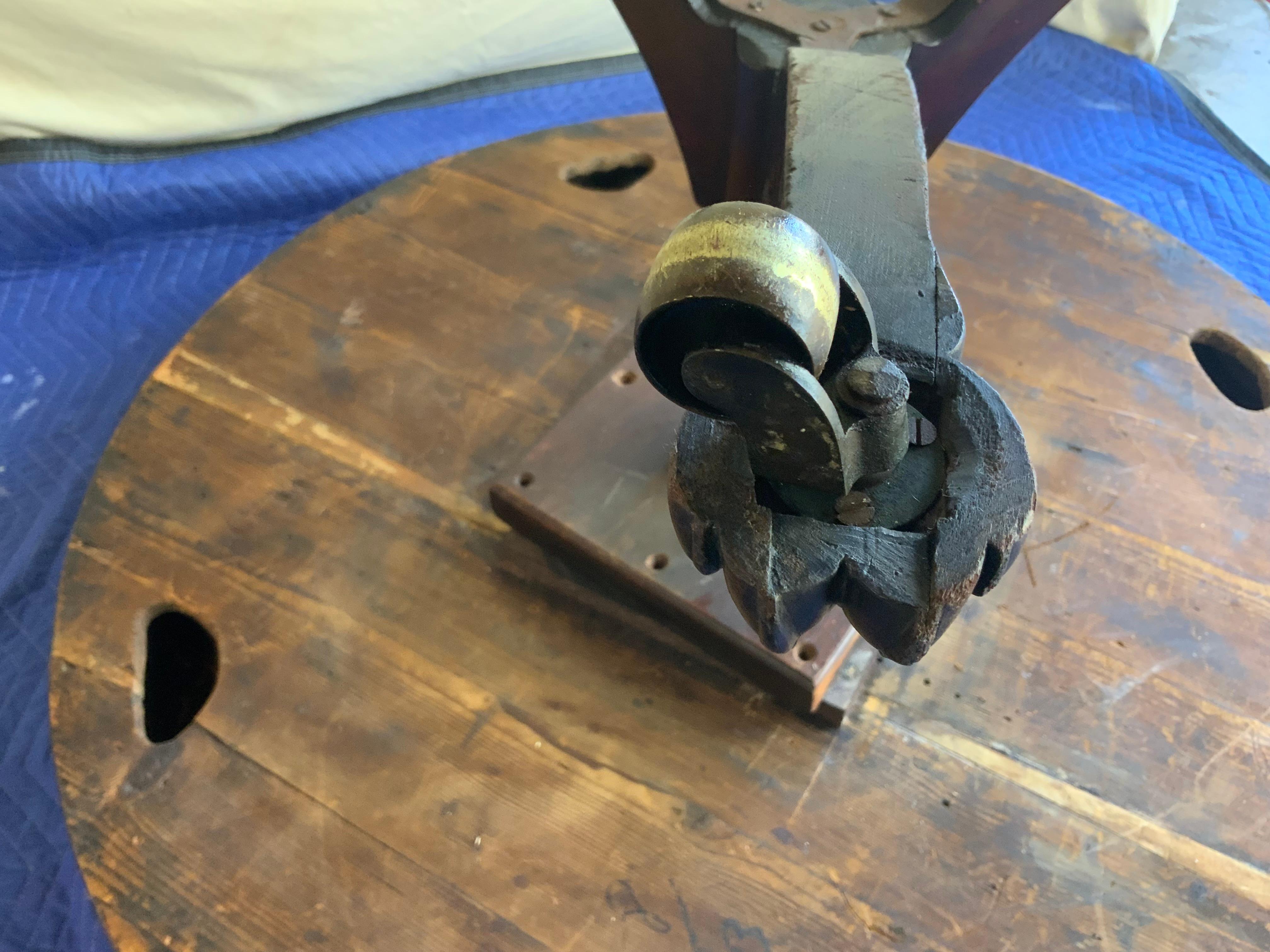 Large 19th Century Revolving Mahogany Drum Table For Sale 8