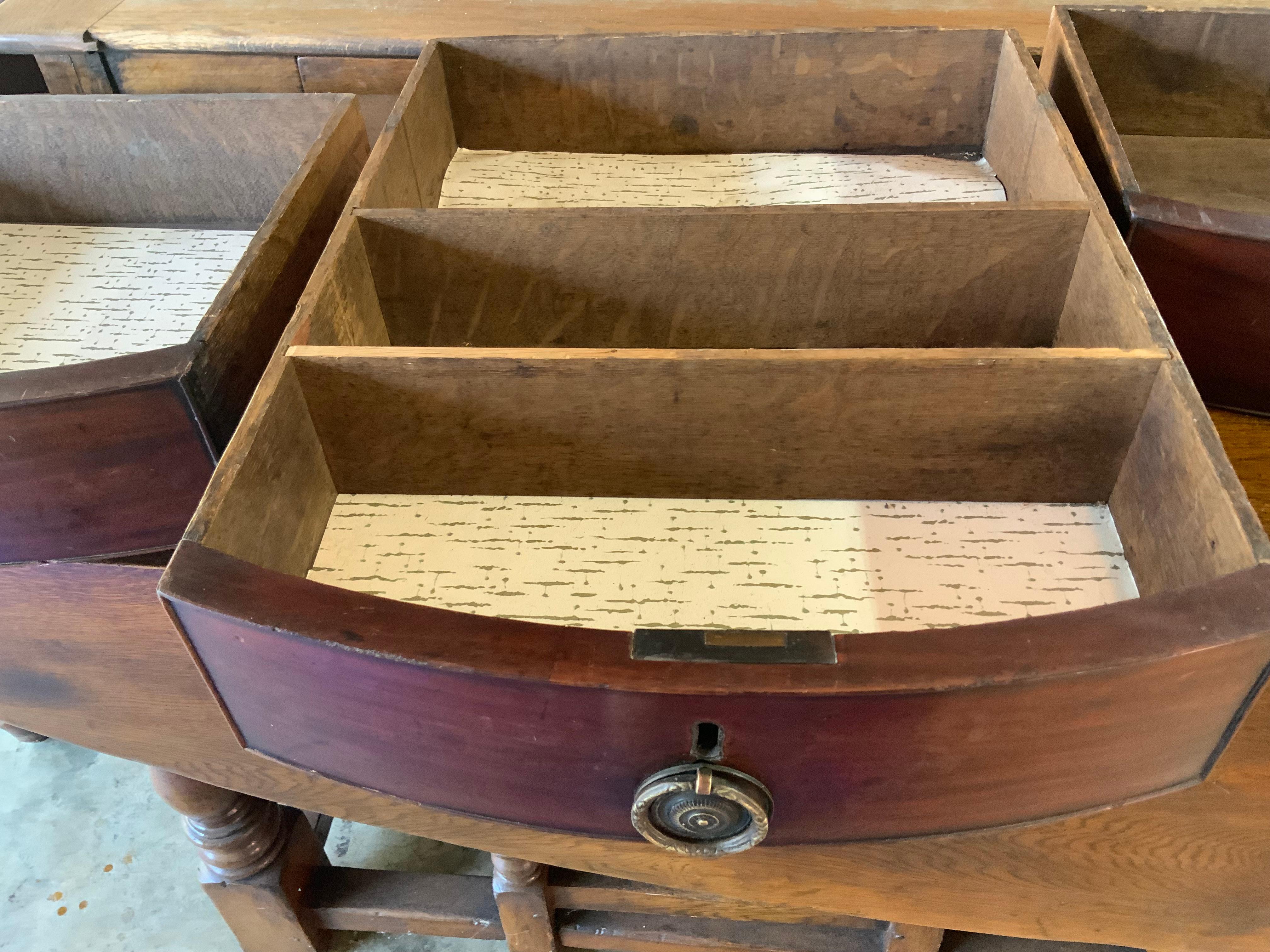 Large 19th Century Revolving Mahogany Drum Table For Sale 10