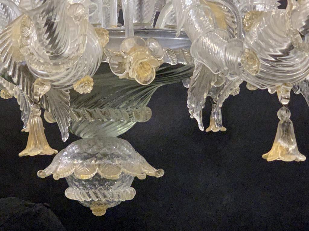 Italian Large Rezzonico Chandelier In Murano Glass - 20 Sconces