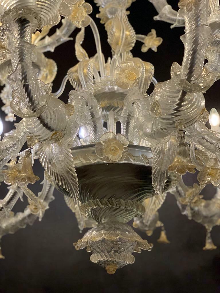 Large Rezzonico Chandelier In Murano Glass - 20 Sconces In Good Condition In Brussels, BE