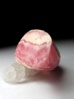 Large Rhodochrosite Solid Ring Patterned Pink Argentinian Healing jewelry