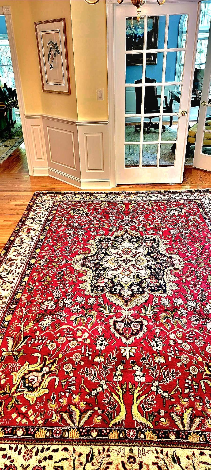Wool Large Rich Persian Area Rug For Sale