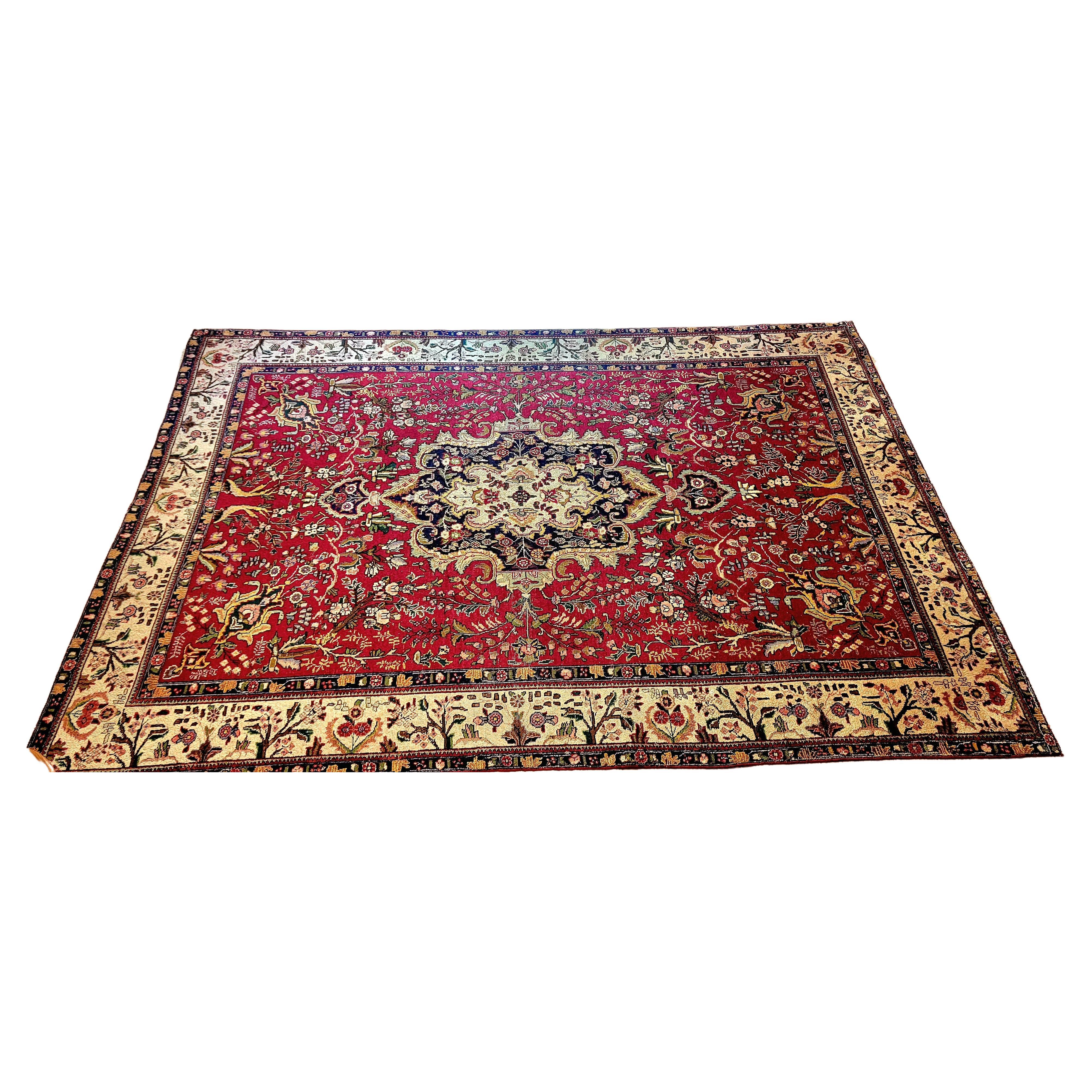Large Rich Persian Area Rug For Sale