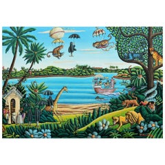 Vintage Large Richard Armstrong Painting