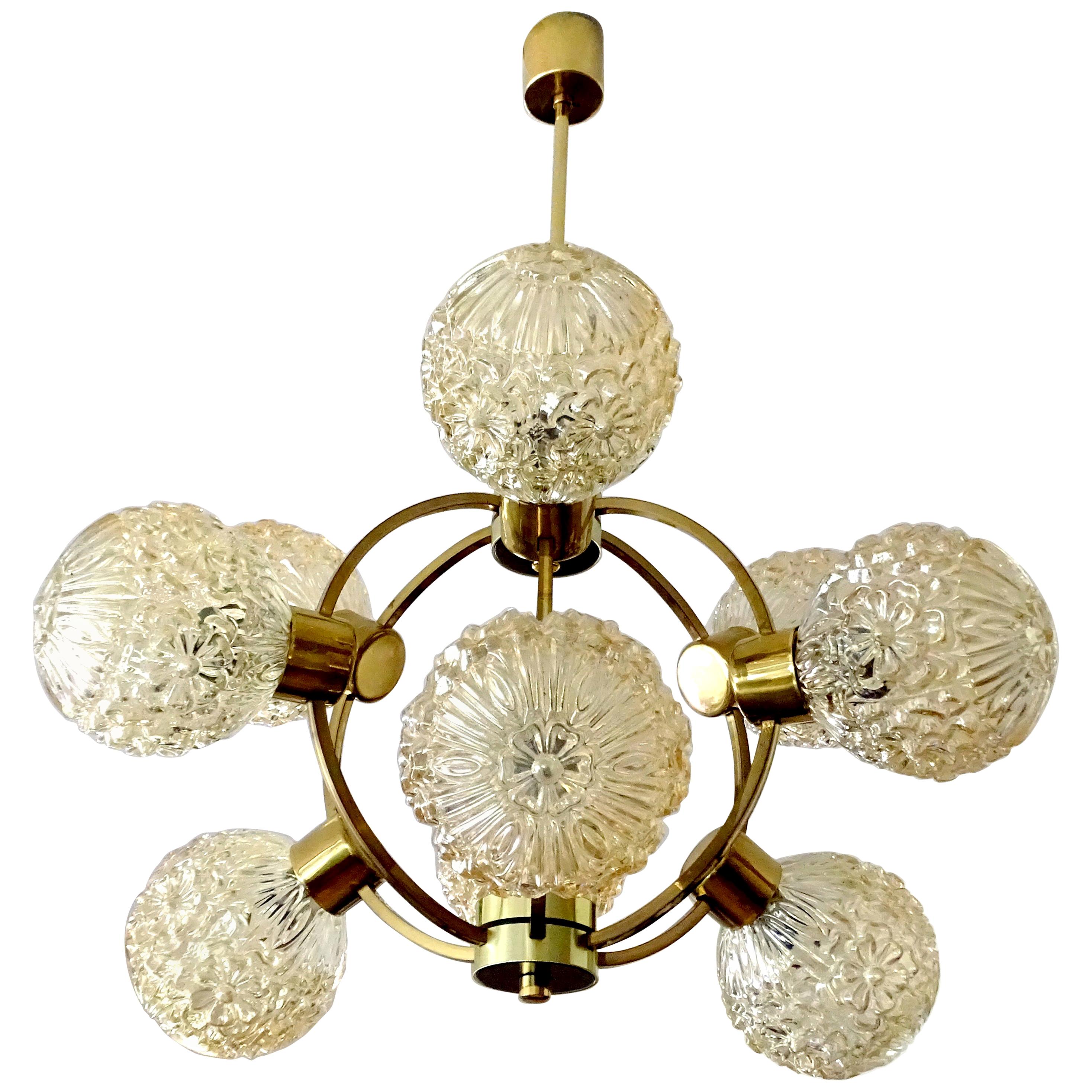 brass flower ceiling light