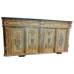 Large Richly Carved and Gilded Sideboard, Second Half of the 19th Century, Italy