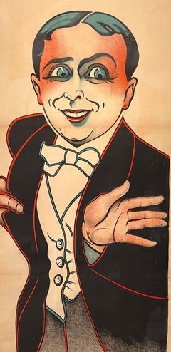 Large Ridel Vocal Comic actor Poster, Theater Paris, 1920
