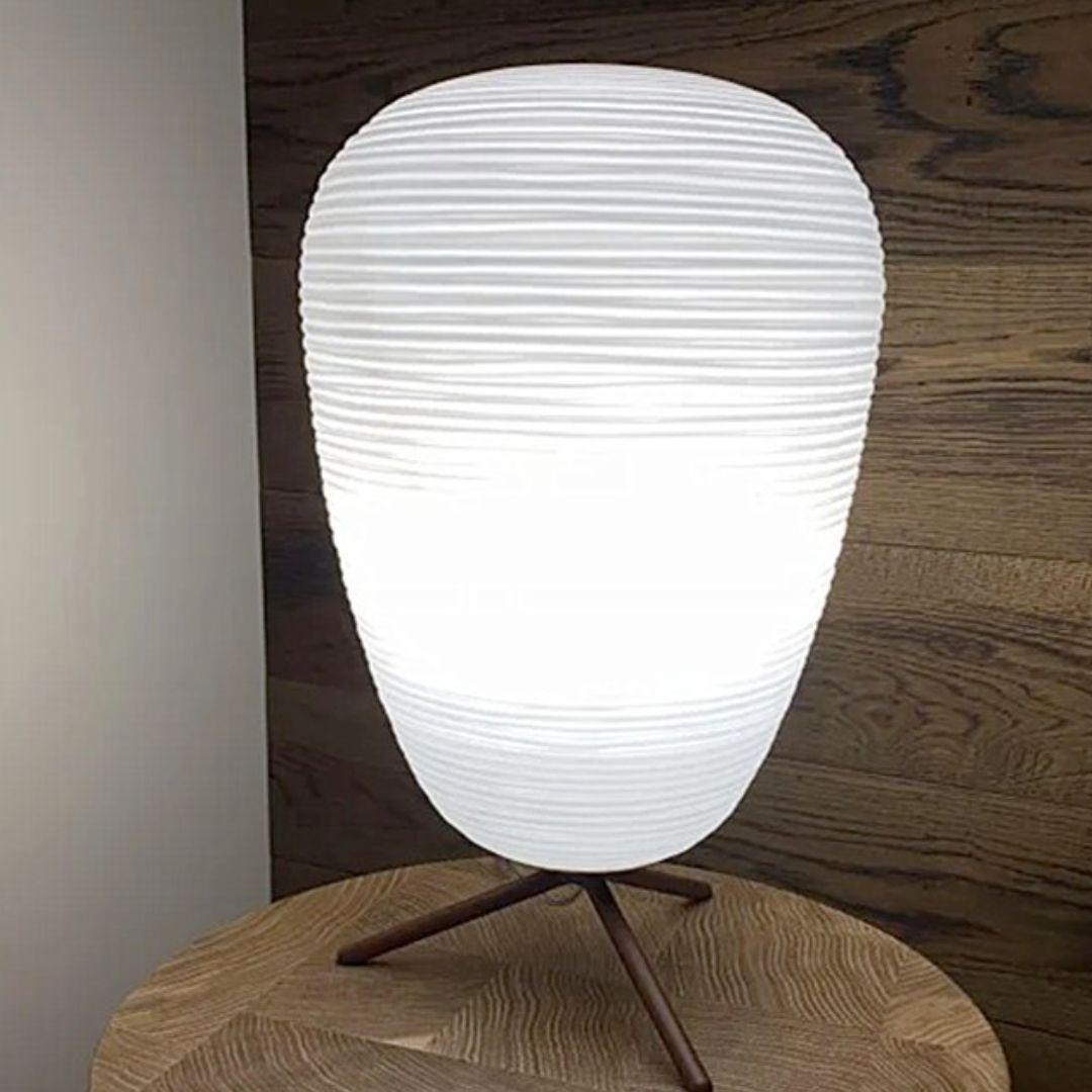 Italian Large ‘Rituals 1’ Hand Blown Opaline Glass Table Lamp in White for Foscarini For Sale