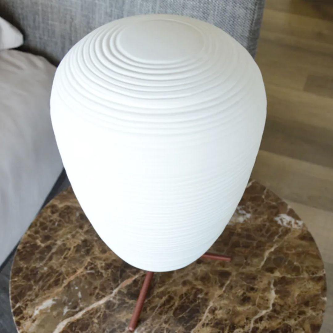Large ‘Rituals 1’ Hand Blown Opaline Glass Table Lamp in White for Foscarini In New Condition For Sale In Glendale, CA