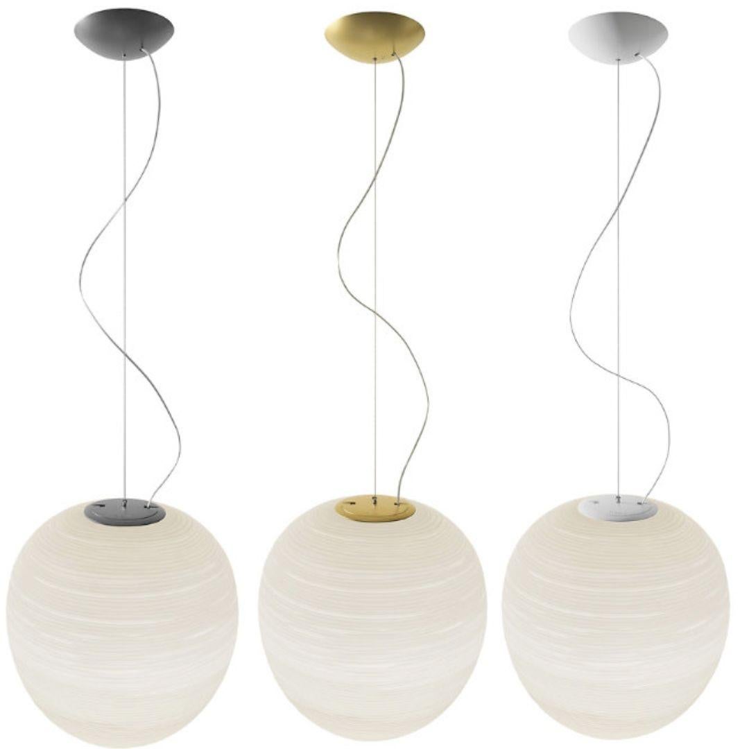 Contemporary Large ‘Rituals Xl’ Blown Opaline Glass Suspension Lamp in White for Foscarini For Sale