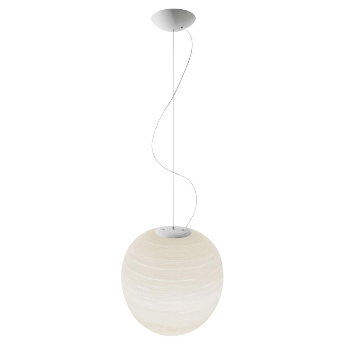 Large ‘Rituals Xl’ Blown Opaline Glass Suspension Lamp in White for Foscarini For Sale