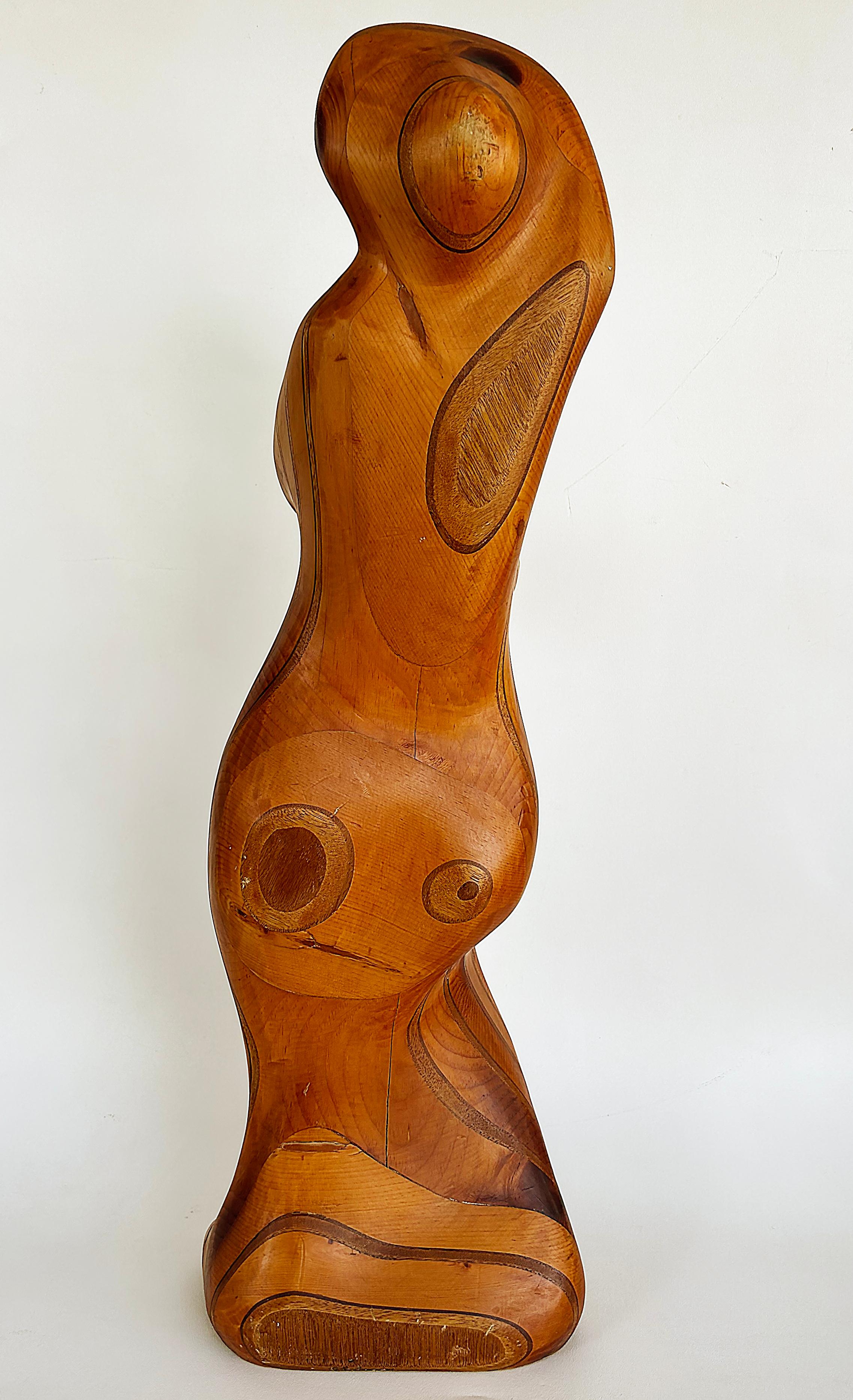 Plywood Large Robert Hardgrove  Abstract Organic Wood Sculpture For Sale